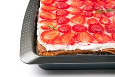 Cake With Strawberries And Mint Royalty Free Stock Photography Cake With Strawberries And Mint Royalty Free Stock Photography