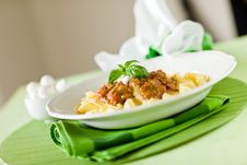 Pasta With Tomato Meat Sauce Royalty Free Stock Image Pasta With Tomato Meat Sauce Royalty Free Stock Image