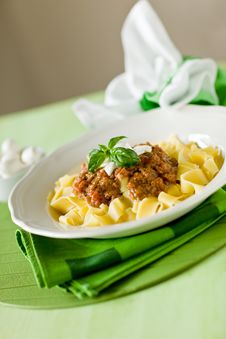 Pasta With Tomato Meat Sauce Stock Photography Pasta With Tomato Meat Sauce Stock Photography