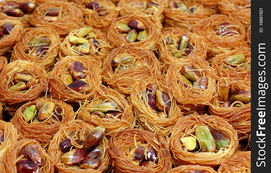 Traditional Turkish cookies De Ish Al Bolboul