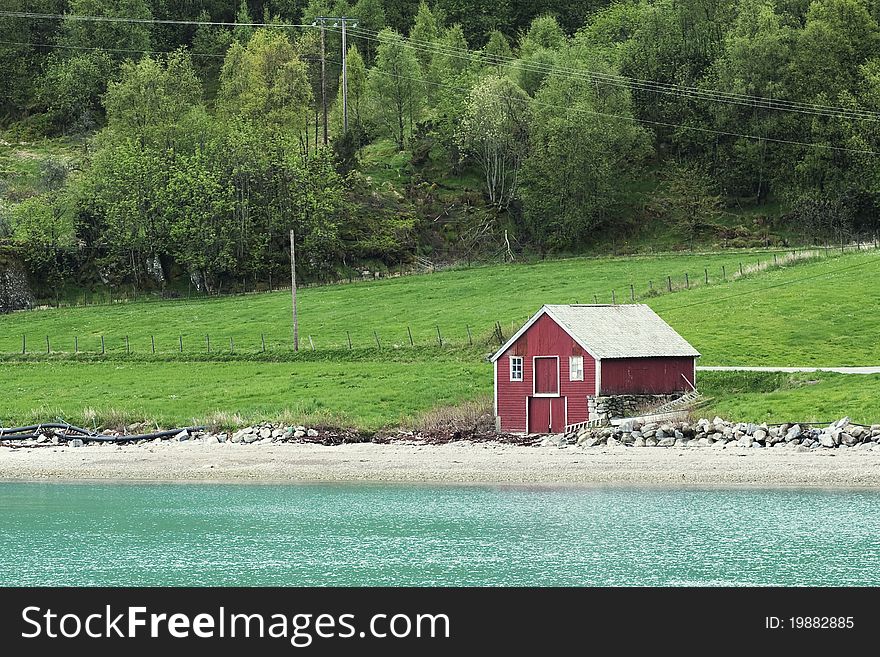 View of a fjord landscape in the north of Norway. View of a fjord landscape in the north of Norway
