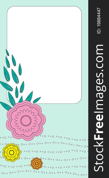 Vector Illustration of retro nature design greeting card with copy space for your text. Vector Illustration of retro nature design greeting card with copy space for your text