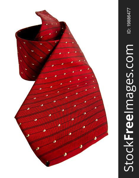 Close up of a tie on white background with clipping path. Close up of a tie on white background with clipping path