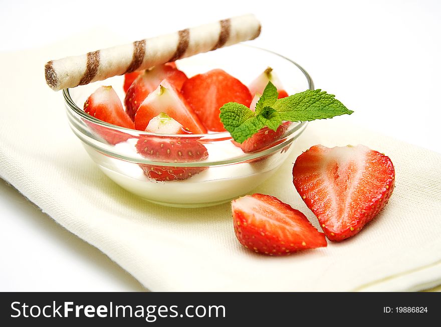 Sweet Dessert With Strawberry