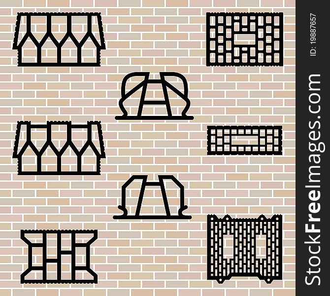 Brick wall abstract, background illustration. Brick wall abstract, background illustration