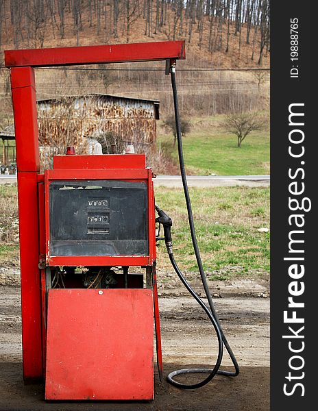 Old gas pump