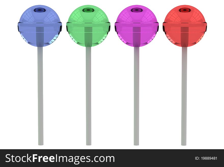 Lollypops bottle isolated on white background. Lollypops bottle isolated on white background