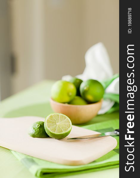 Photo of delicious lime inside a bowl taken by daylight next to window