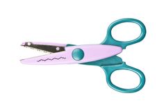 Colorful Zigzag Scissors Royalty Free Stock Images