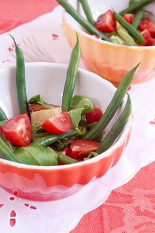 Salad With Bean Stock Photo