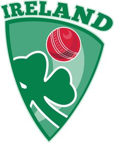 Cricket Ball Shamrock Shield Ireland Stock Photography
