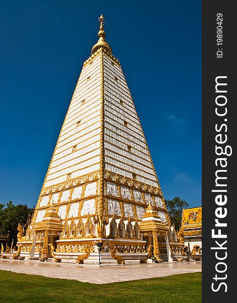 White ancient pogoda in Thailand. White ancient pogoda in Thailand