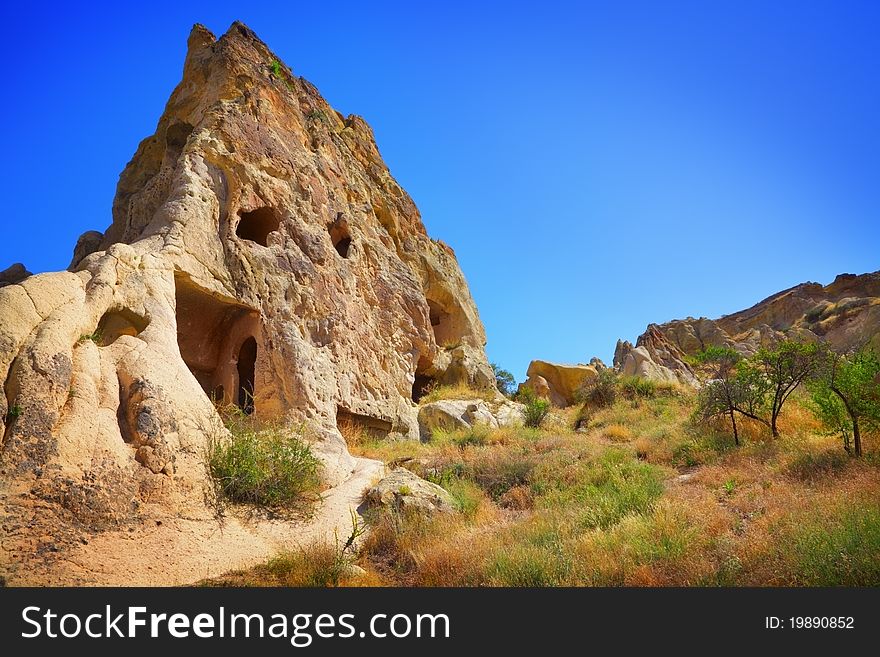 Stone formation in Cappadocia, Turkey