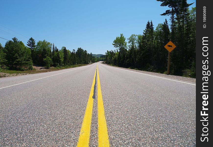 Empty highway that rolls off to the horizon