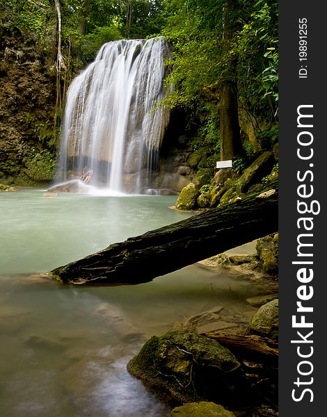 Lover at Erawan Waterfall, Thailand. Lover at Erawan Waterfall, Thailand