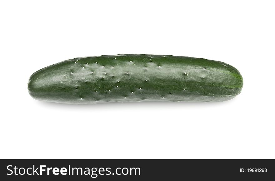 Fresh cucumber isolated over a white background