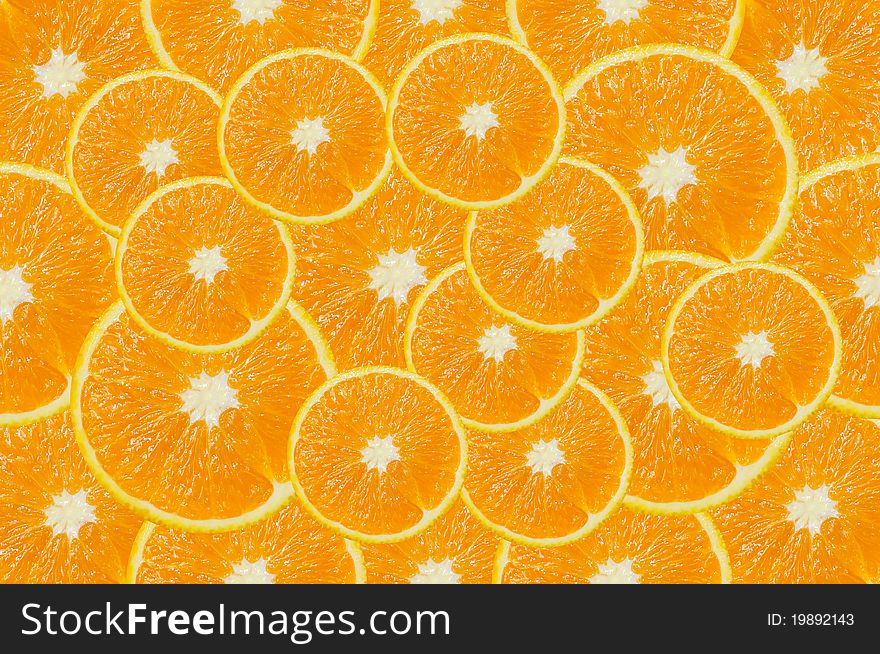 Fresh orange slices seamless a background