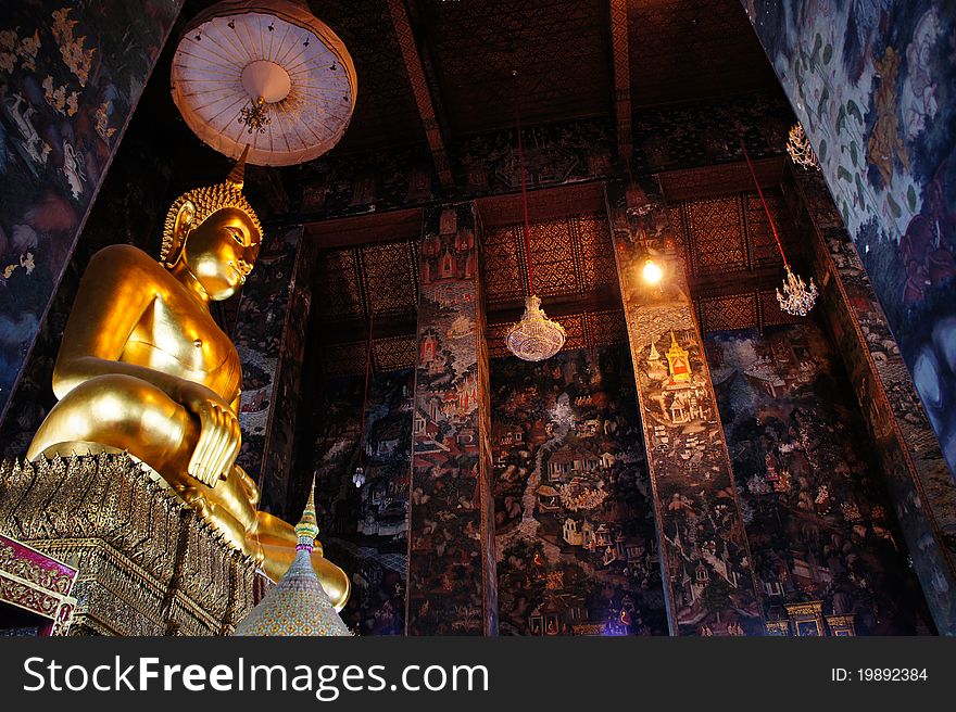 à¸´Buddha statue in Thai temple.Bangkok