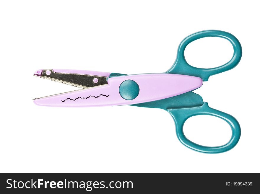 Colorful zigzag scissors