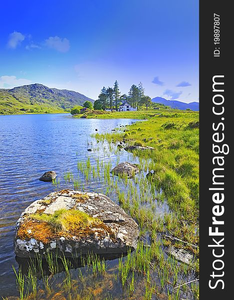 Landscape of Ireland in summer time