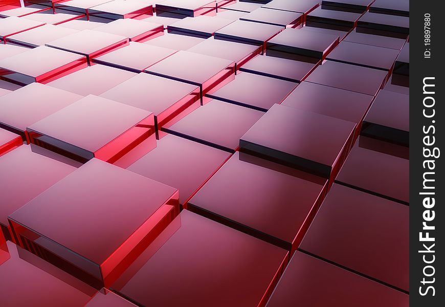 Nice abstract red 3d cubes background. Nice abstract red 3d cubes background