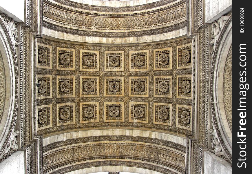 The ceiling of the Arc de Triomphe in Paris, Frane