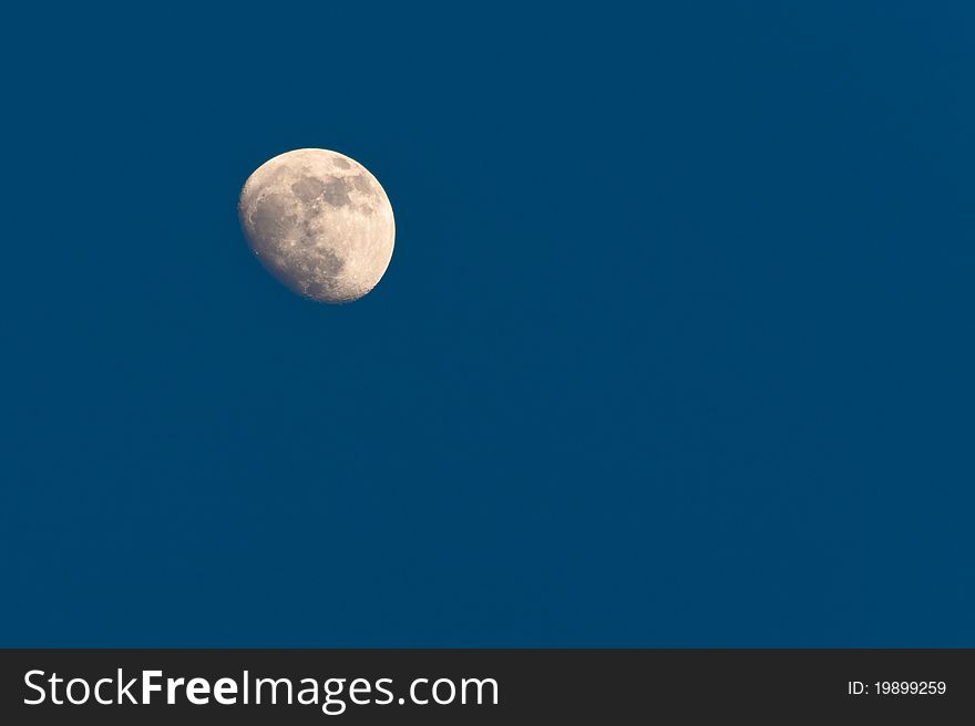 Full moon night scene on sky background