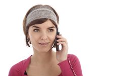 Pretty Young Woman Using Mobile Phone Royalty Free Stock Photos Pretty Young Woman Using Mobile Phone Royalty Free Stock Photos