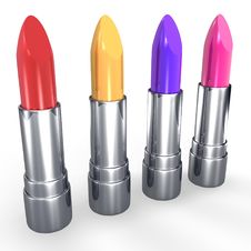 Colorful Lipsticks Stock Photography