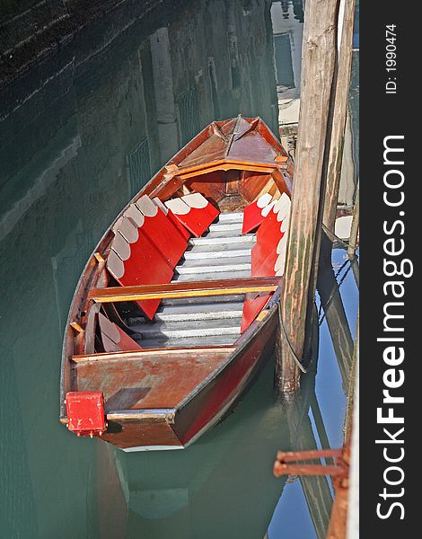 A Sandolo Typical Boat Of Venice