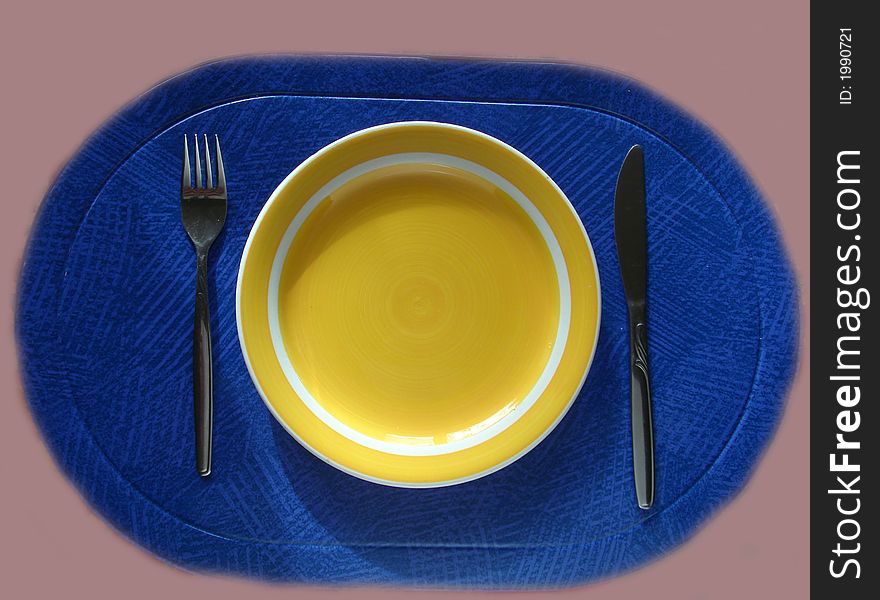 A detail of a table before eating. A detail of a table before eating.