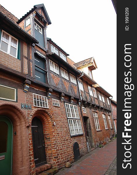 Historic houses in Lüneburg, northern Germay