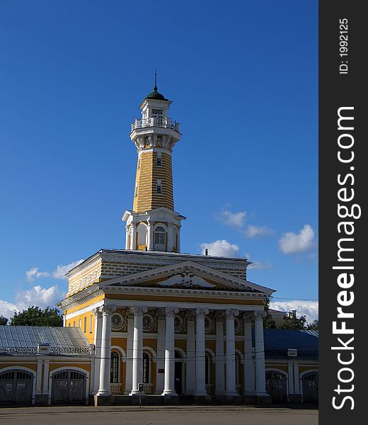 Fire observation tower in Kostroma. 1823-1827 (Golden Ring of Russia). Fire observation tower in Kostroma. 1823-1827 (Golden Ring of Russia)