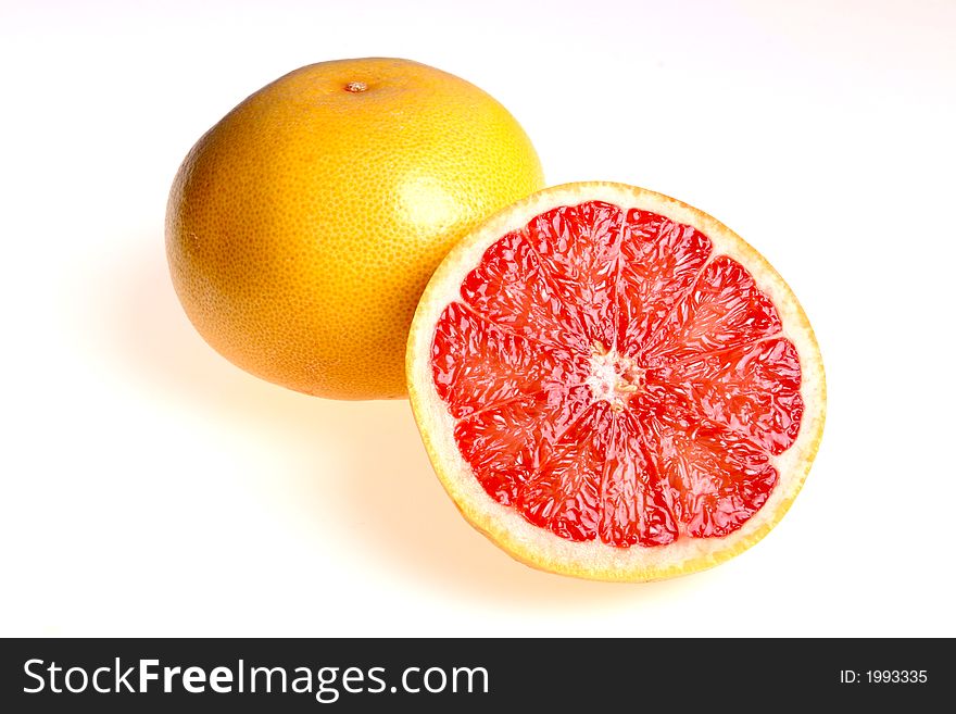 Fresh fruits isolated on white