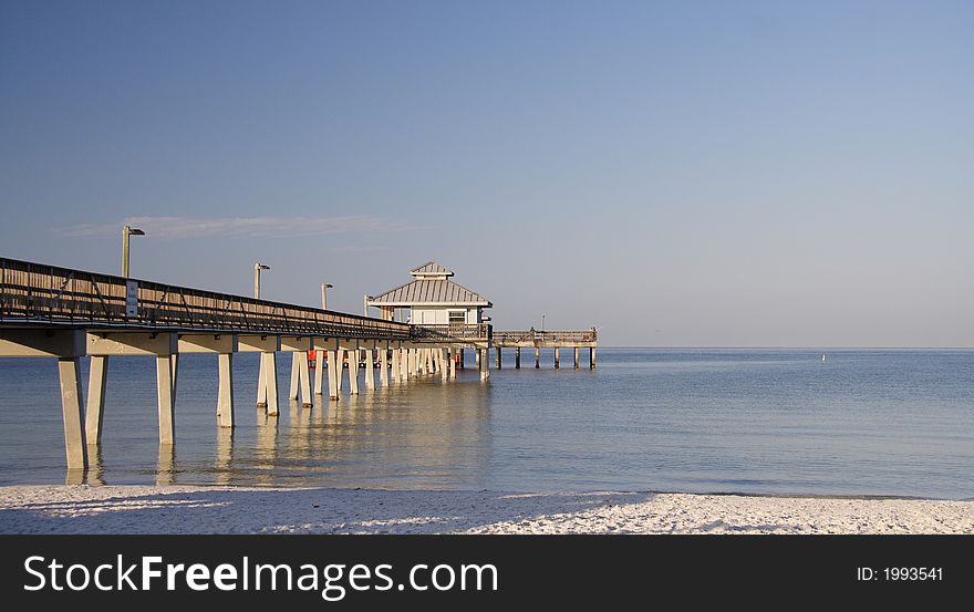 A footbridge on the beach