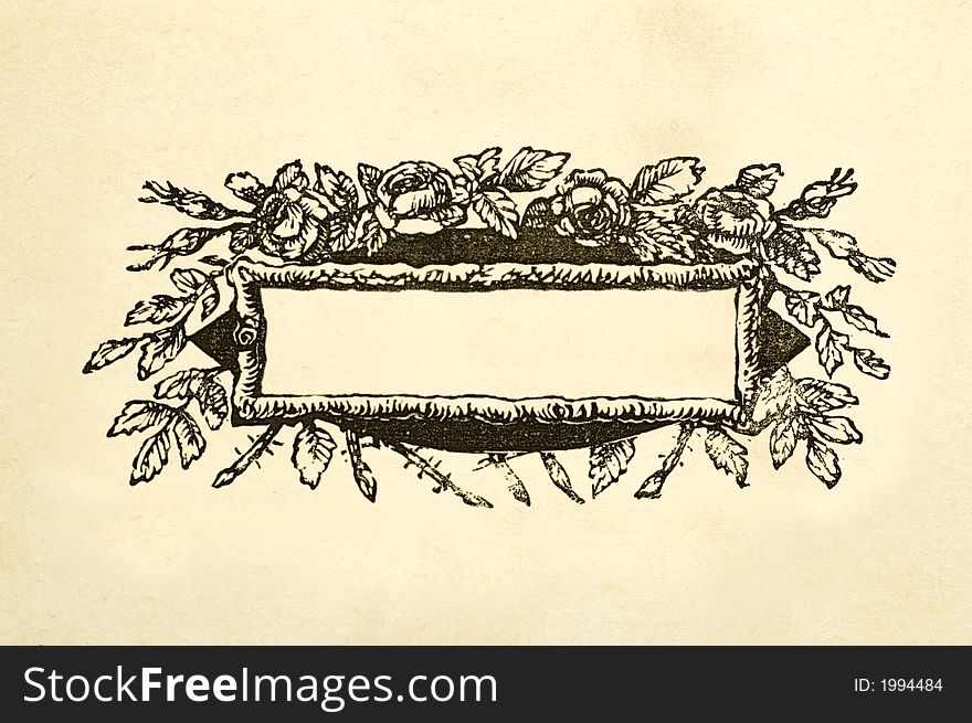 Blank Floral Victorian Title Box