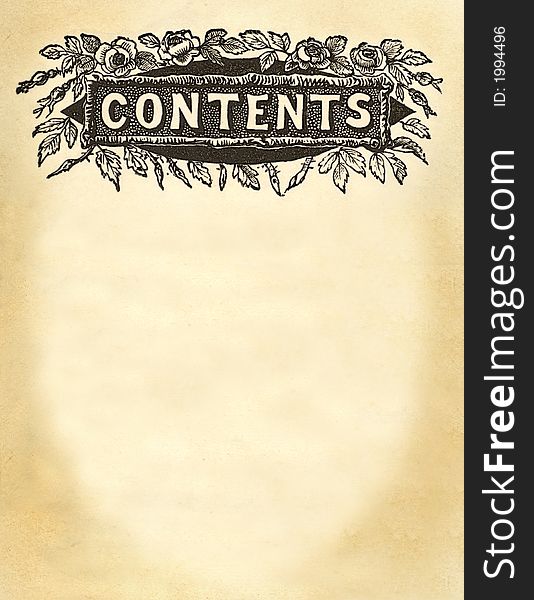 Contents Title Design