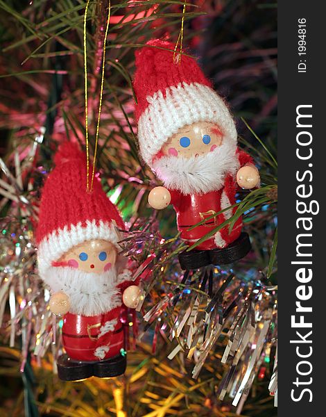 Various elements of Christmas tree decoration. Various elements of Christmas tree decoration.
