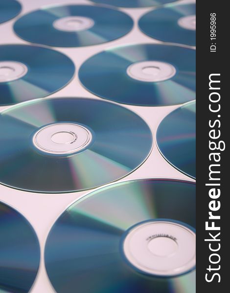 Photo of compact discs isolated on white. Photo of compact discs isolated on white