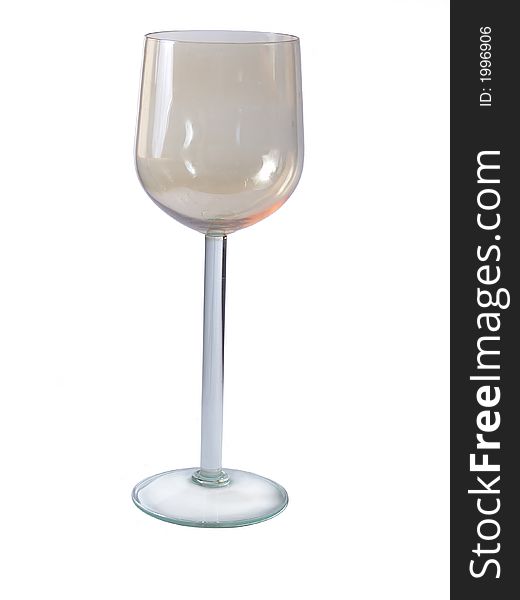 Tall glass on white background