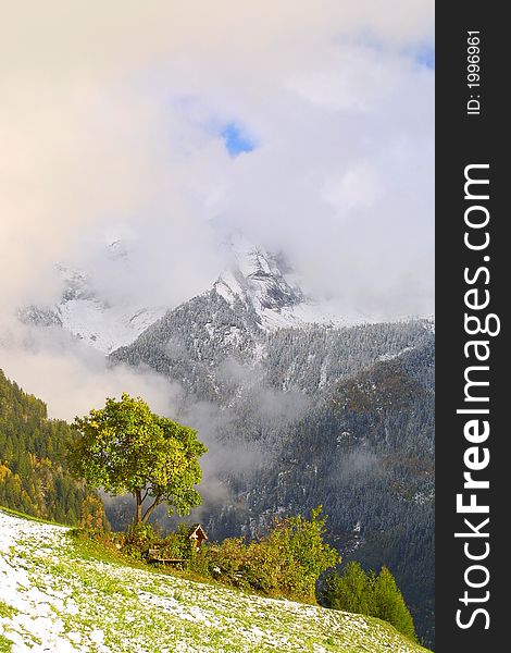 Nice mountain place in the falltime â€“ outdoor. Nice mountain place in the falltime â€“ outdoor