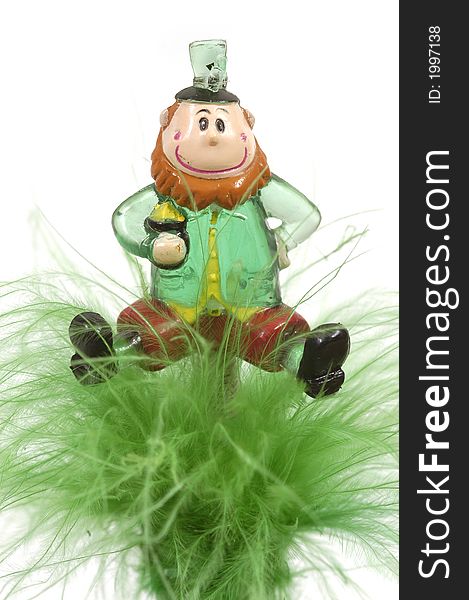 St. patrick's day green toy of leprechaun