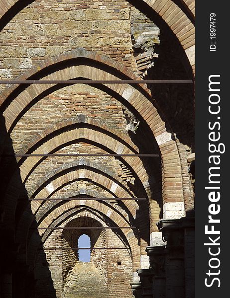 The church of San Galgano, Tuscany, Italy. The church of San Galgano, Tuscany, Italy