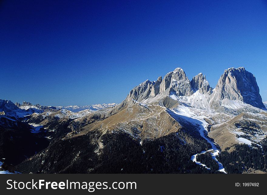 The Sella Group mountains, Dolomiti, Italy. The Sella Group mountains, Dolomiti, Italy