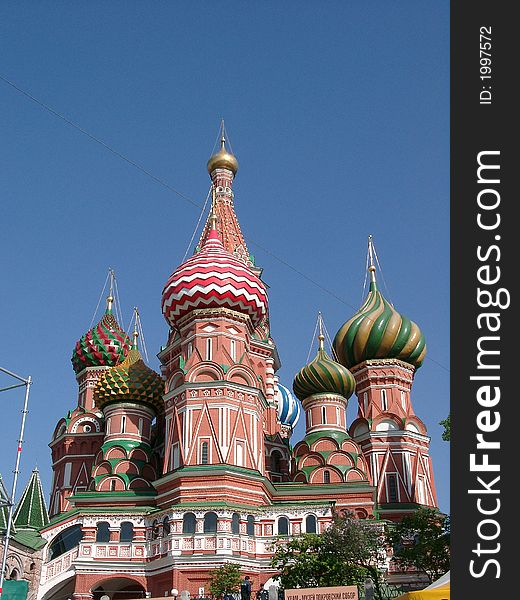 �hurch in Moscow on a background of the blue sky. �hurch in Moscow on a background of the blue sky