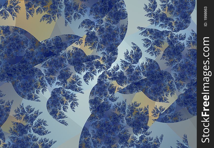 Fractal branches in mistic view.