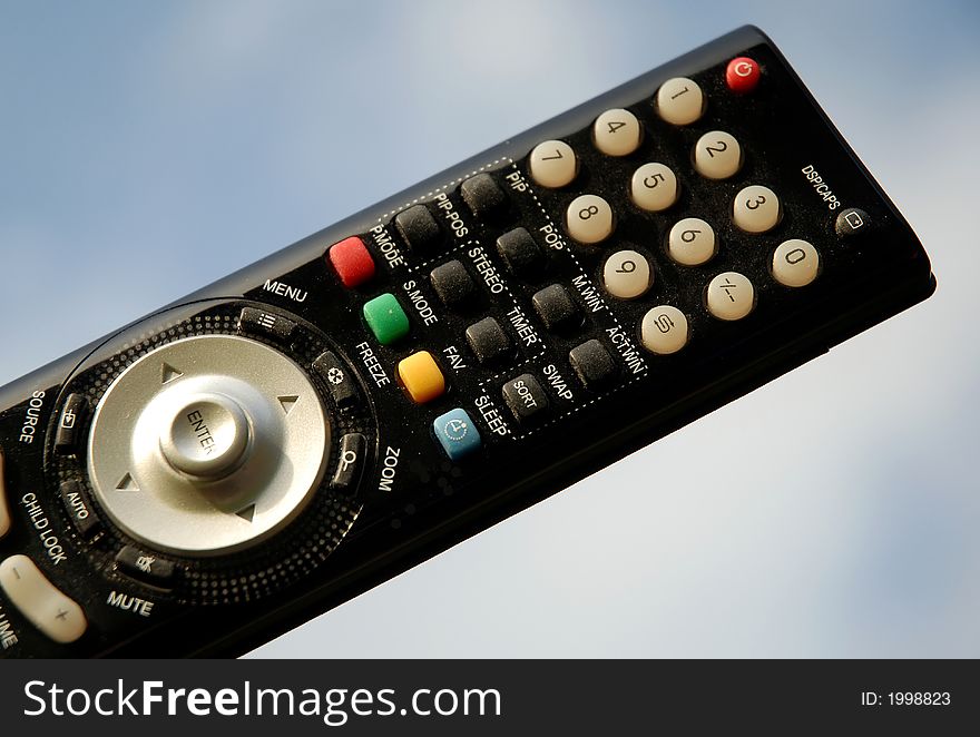 Image of an lcd television remote control. Image of an lcd television remote control