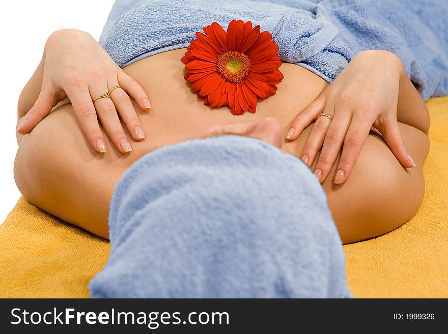 Woman relaxing after beauty treatment - spa sensations