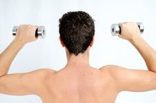 Fitness, Young Man Lifting Weights Stock Images Fitness, Young Man Lifting Weights Stock Images