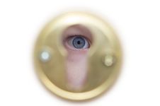 Looking Through A Keyhole Stock Images
